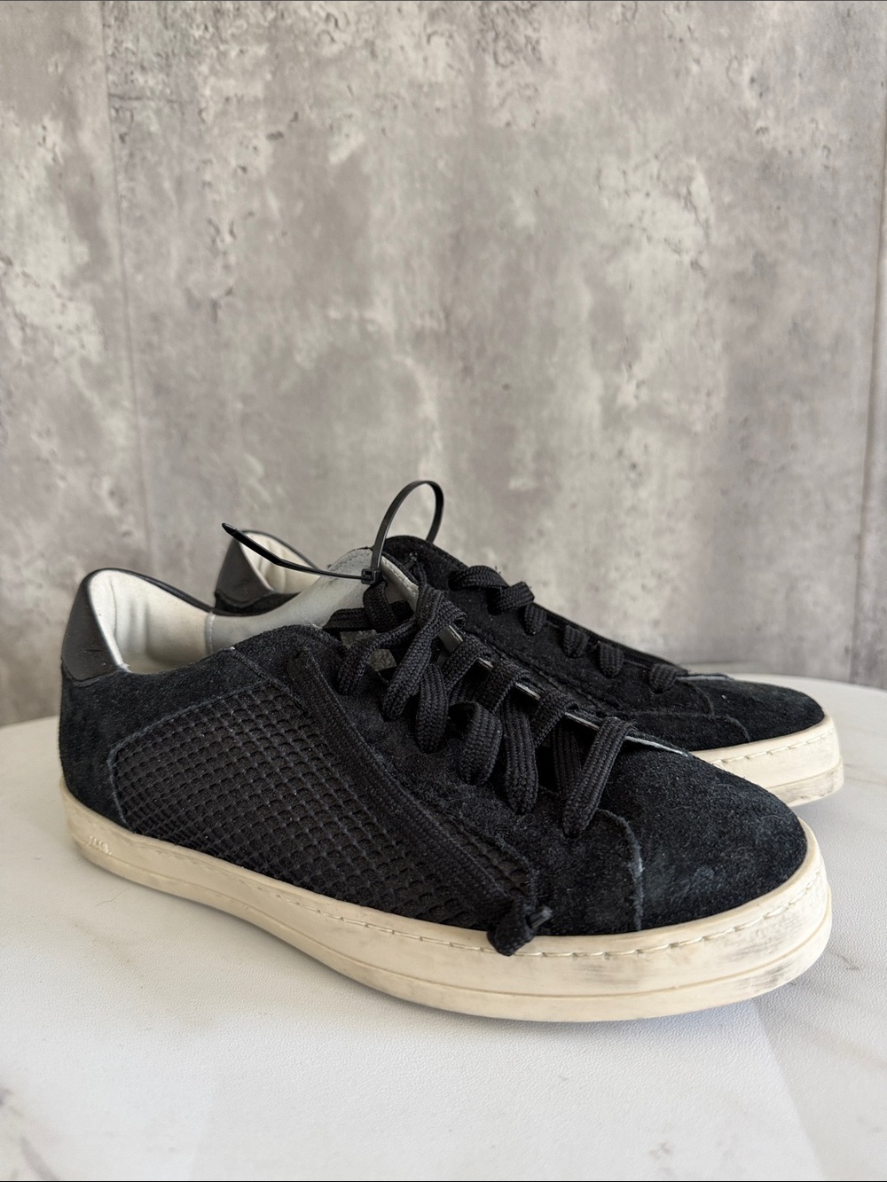 P448 John Black Suede glitter side Low-Top Sneakers 37 / 6.5